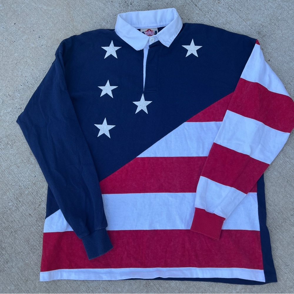 Vintage American Flag Long Sleeve